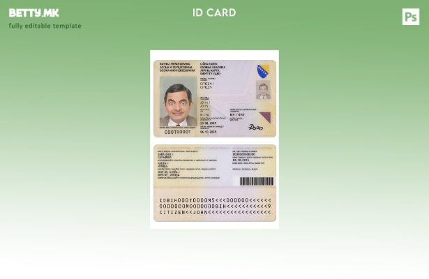 Модерен стил Шаблон ID ( ) на Босна и Херцеговина